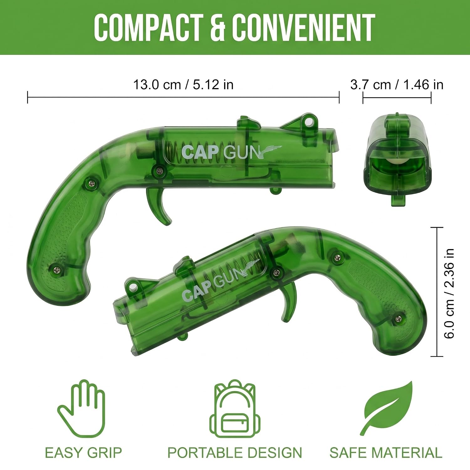 Bottle Opener Gun - Funny Beer Opener with Shooting Function for Parties & Bars, Creative Gadget in Transparent Bottle Green, Ideal Men's Gift for Birthday and Christmas – Bild 5