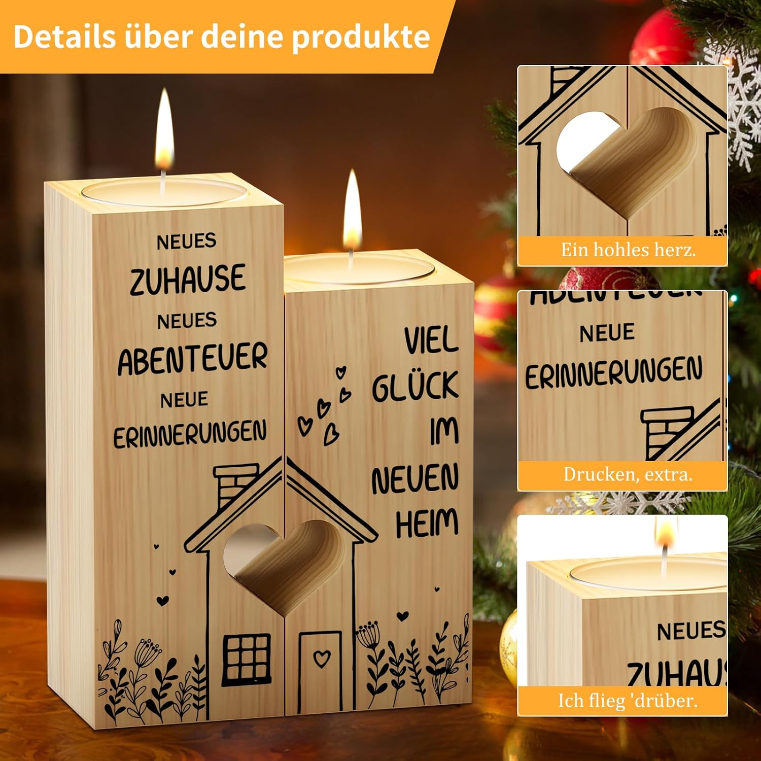 KAAYEE Housewarming Gifts Home, Candle Holder Gift for Housewarming – Bild 8