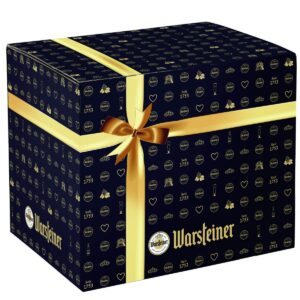 Original Warsteiner Gift Box with 8 Bottles Pils, 4 Tulip Glasses, 2 Shot Glasses, Metal Beer Opener & Beer Mats – Beer Gift Pack, Gift Set, Beer Gift Set