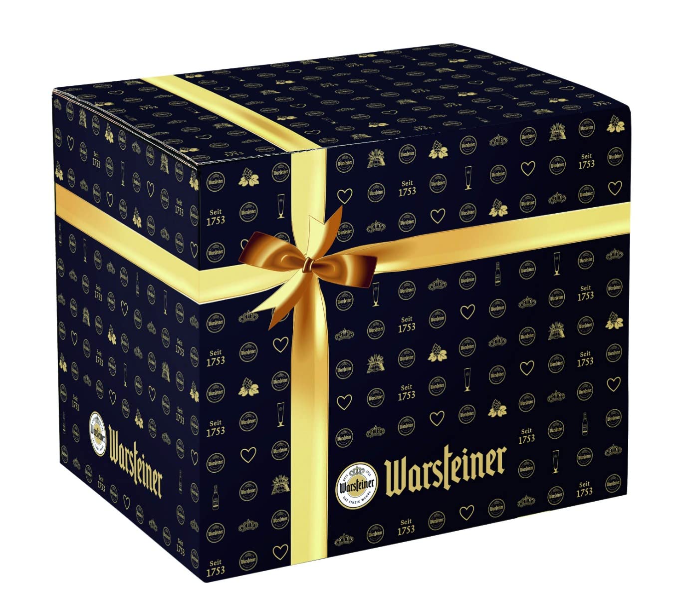 Original Warsteiner Gift Box with 8 Bottles Pils, 4 Tulip Glasses, 2 Shot Glasses, Metal Beer Opener & Beer Mats – Beer Gift Pack, Gift Set, Beer Gift Set
