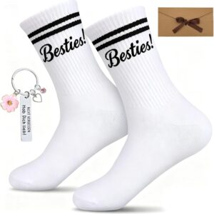 Best Friend Gifts, Birthday Gift For Women, Anniversary Gift For Her, Girlfriend, Romantic Socks With Keyring, Ideal Valentine's Day Gift