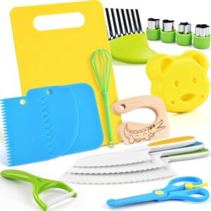 Children’s Knife Set – 17 Piece Child-Safe Knife for Real Cooking