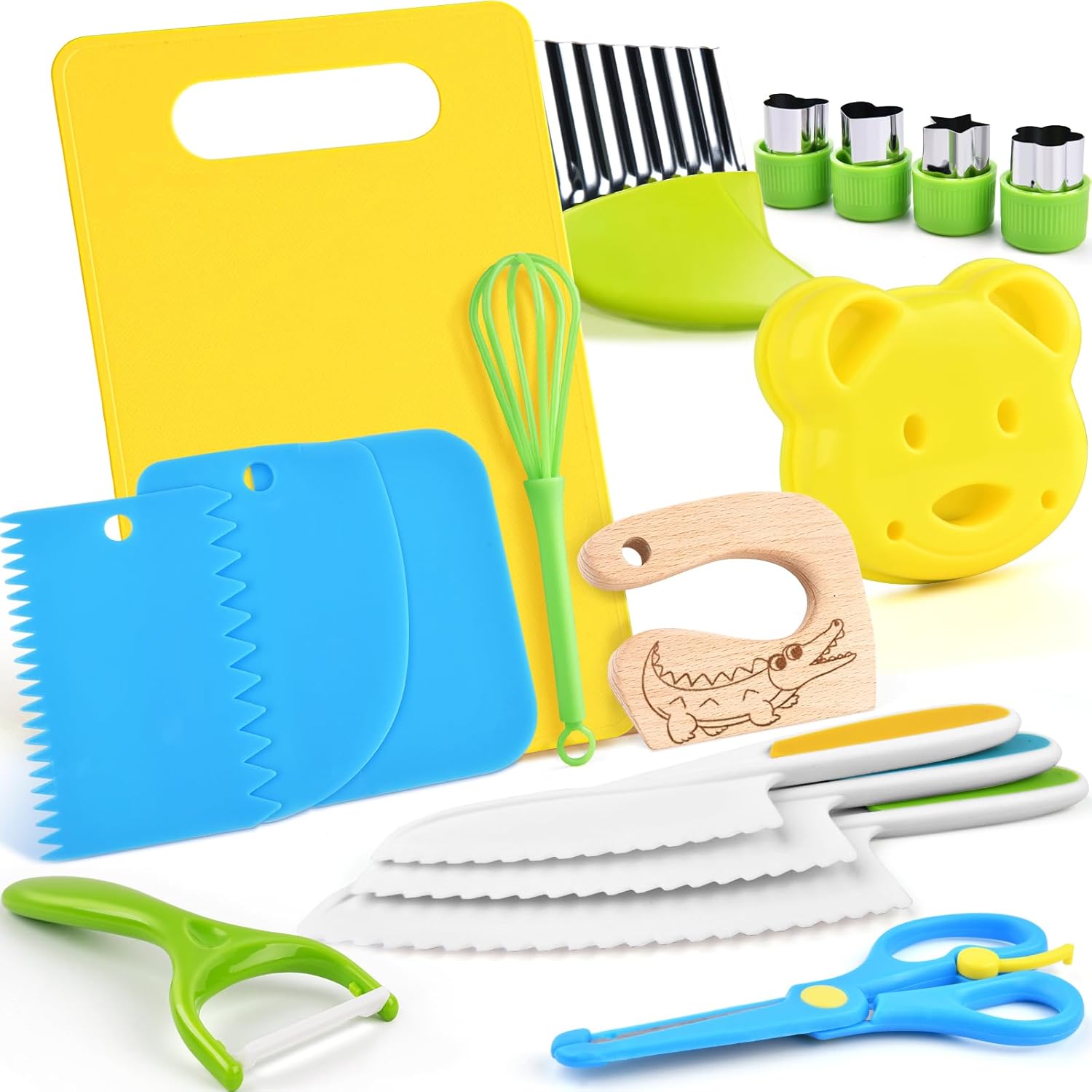 Children's Knife Set - 17 Piece Child-Safe Knife for Real Cooking