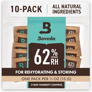 Boveda Herb Storage | 2 Way Moisture Control with 62% RH | Size 4 Protects up to 15g Flowers | Prevents Terpenes Loss | Pack of 10