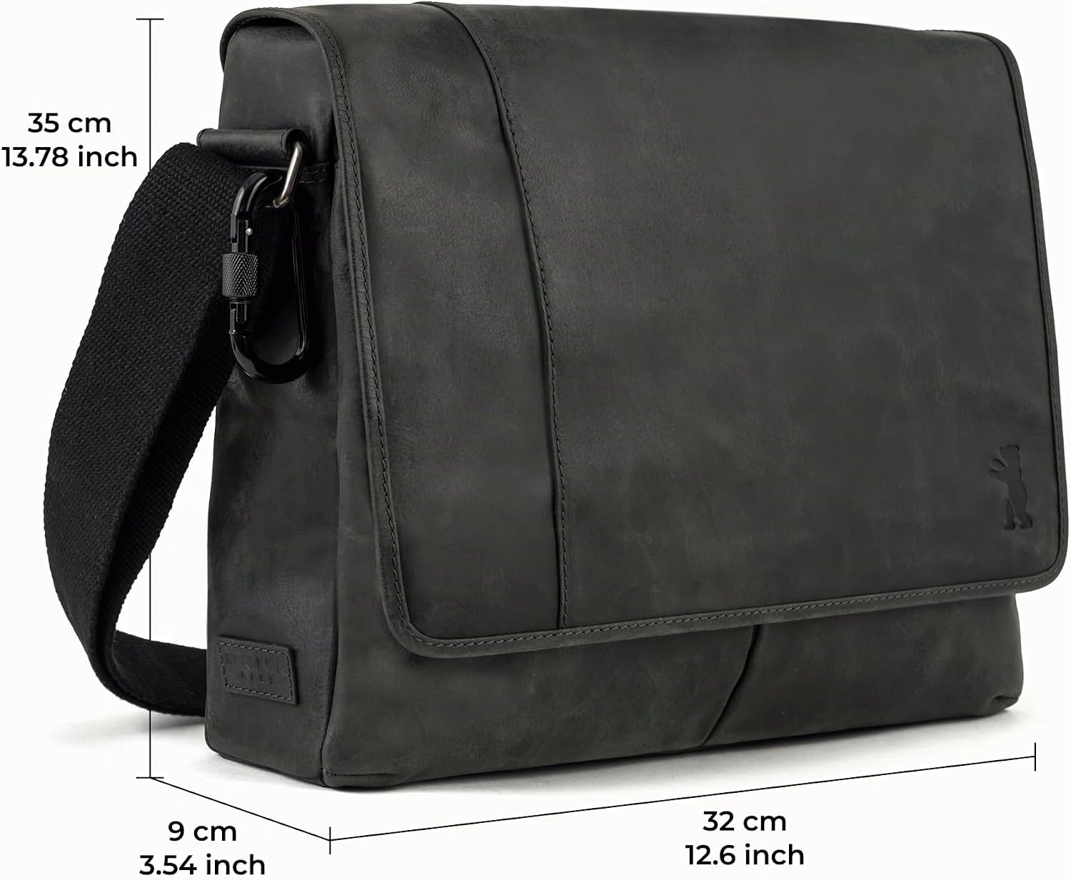 Berliner Bags Vintage Umhängetasche X-Berg, Messenger Bag aus Leder, Schultertasche für Damen und Herren – Bild 8