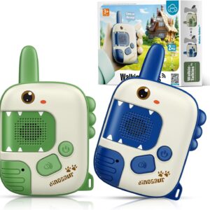 Walkie Talkie Children, Dinosaur Toy from 3 4 5 6 7 8 Years Boy Gift Ideas Walky Talky Gift Boy 3-8 Years Outdoor Games for Boys Radio Children’s Toy Easter Gifts Children