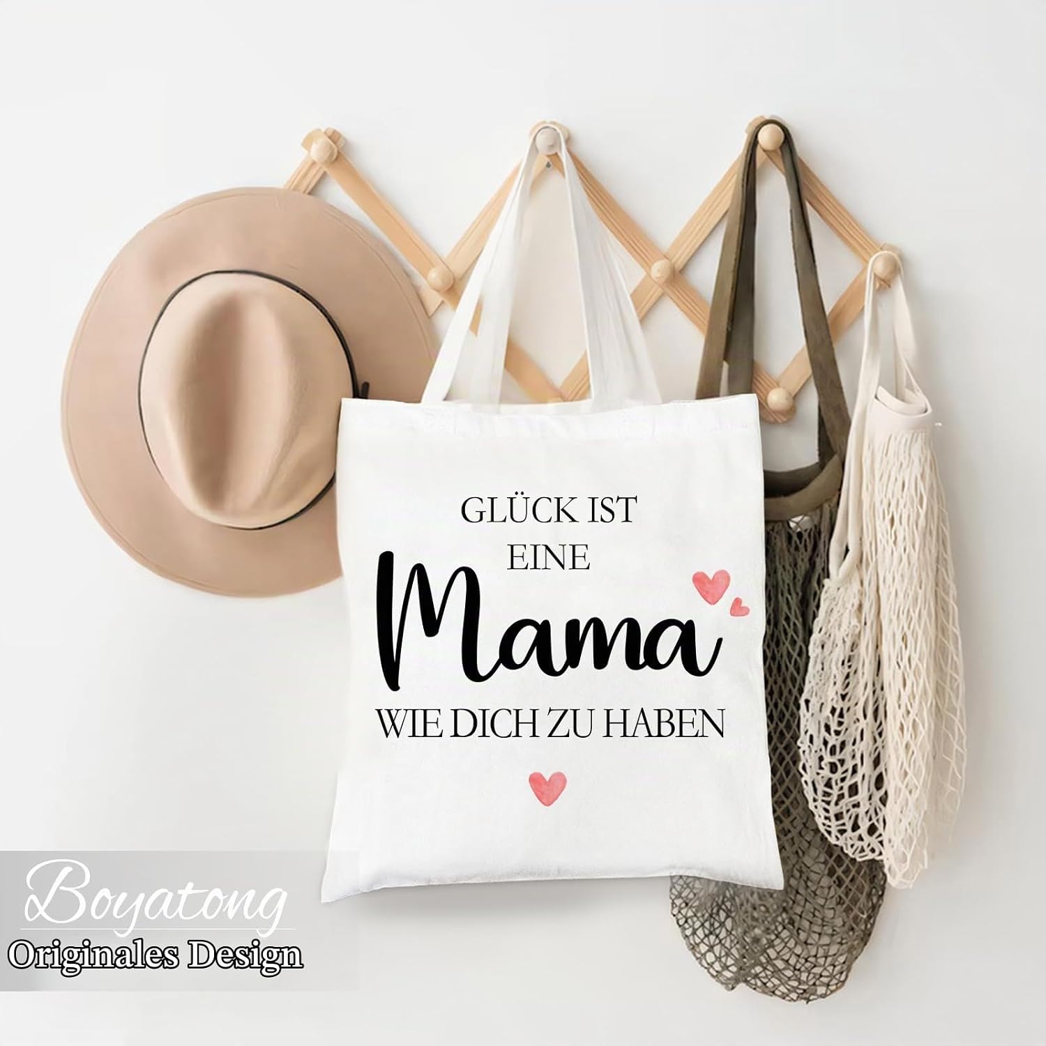 BOYATONG Geschenke für Mama/Oma, Baumwolltasche Mama/Oma Geschenk Geburtstagsgeschenk Weihnachten Geschenk, Eine Stofftasche für Mama/Oma, um Mama/Oma Liebe zu Zeigen – Bild 6