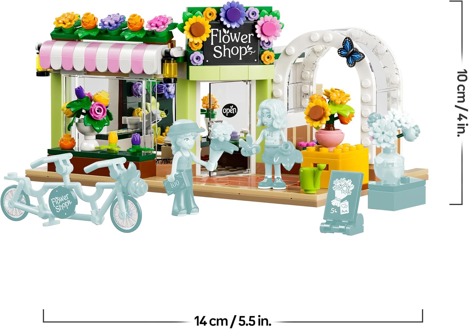 LEGO Friends Creative Flower Shop - Miniature Play Set with Artificial Flowers, Vases & Bouquets, 2 Mini Figures, Bicycle & Accessories - Children's Room Decoration - Gift Idea for Girls from 7 Years – Bild 8