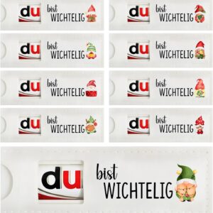 9 pcs Du Bist Wichtelig Chocolate Packaging, Cute Gnome Gift Box for Mini Christmas Chocolate, Santa Claus Gift, Ideal Christmas Gifts for Children, Dad, Mum, Employees, Friends