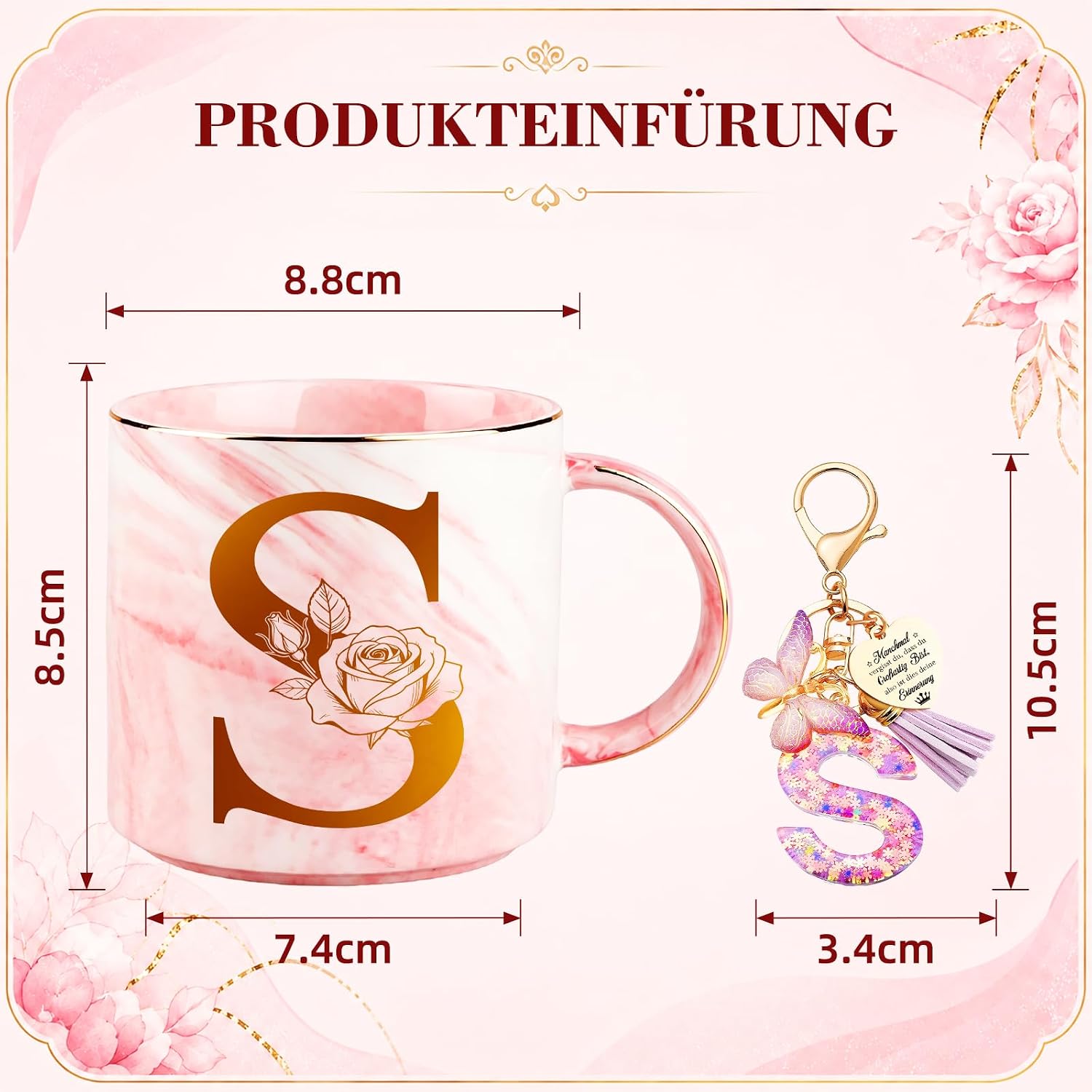 S Personalised Gifts with Letters Ceramic Mug – Bild 3