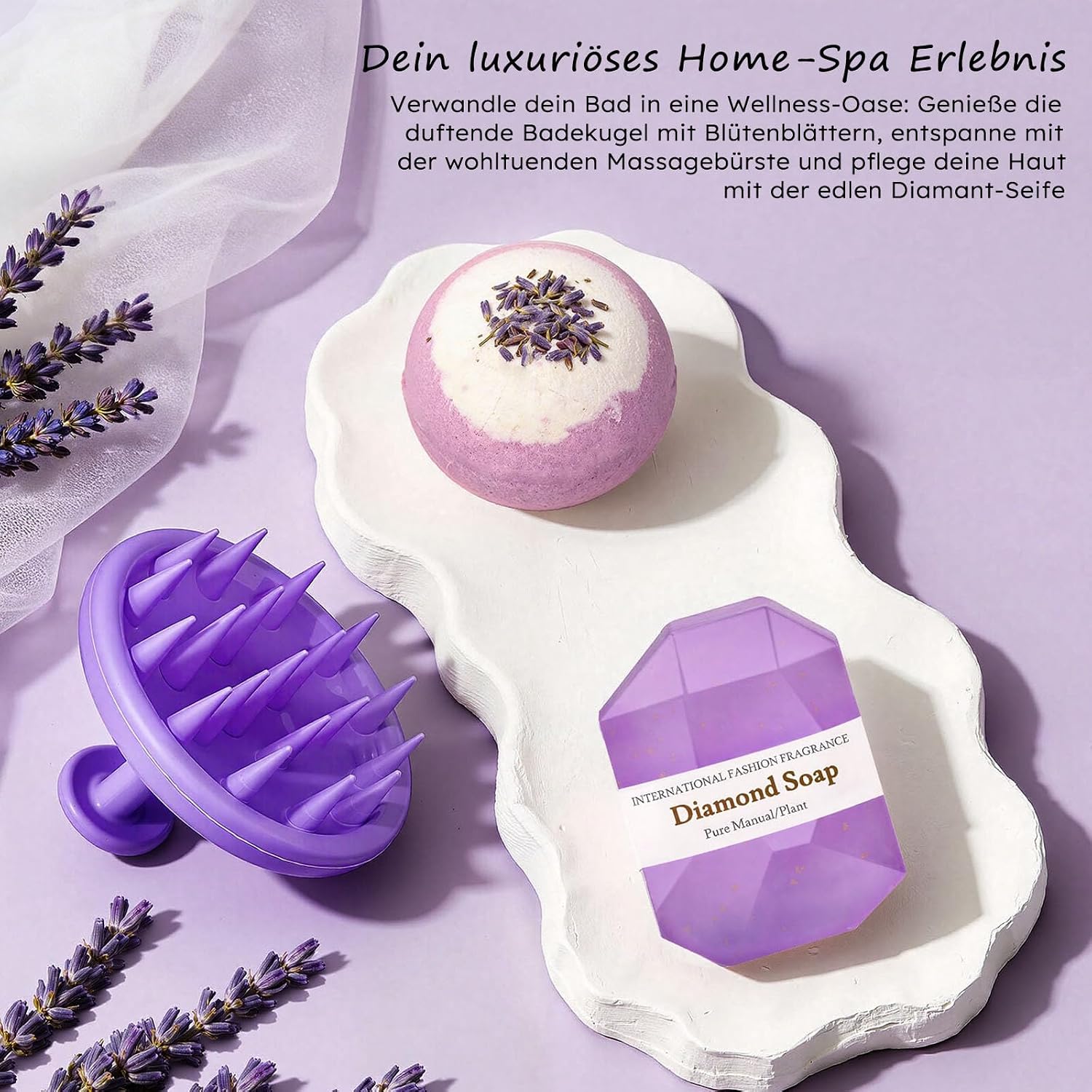 TUZELIYA Gifts for Women Girlfriend - Birthday Gift - Wellness Gift Set - Get Well Soon & Courage Gifts - Gift Ideas for Mum, Sister, Daughter, Colleague, Aunt, Wife - Purple – Bild 6