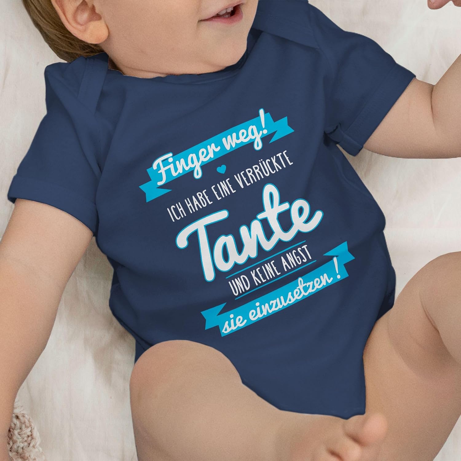 Shirtracer - Baby Bodysuit Boy Girl - Ich habe eine verrückte Tante Blue – Bild 7