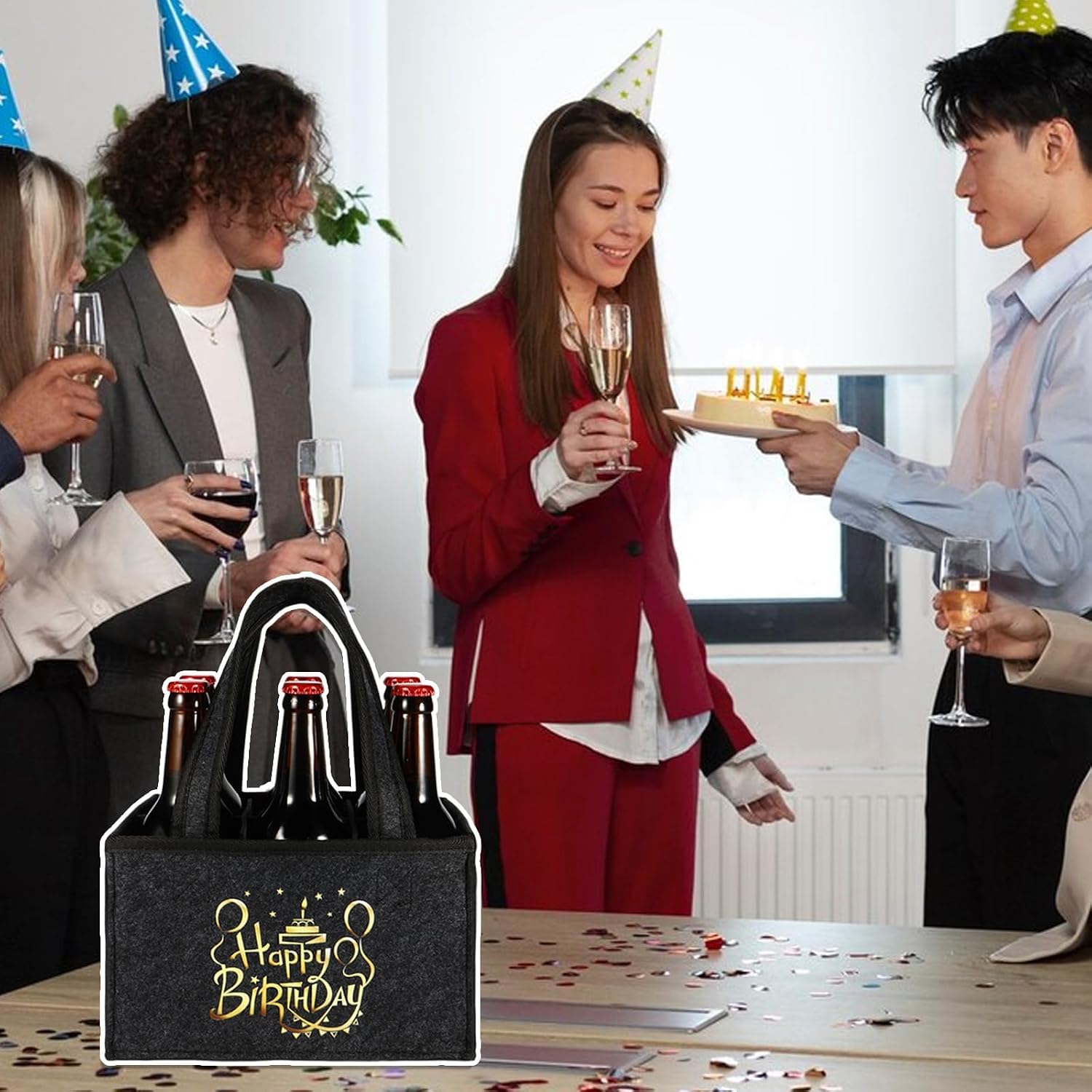 Birthday Gift for Men, Men's Handbag Beer Gifts Birthday, Men's Gifts for Birthday, Bottle Bag 6 Bottles, Beer Gifts, Funny Gifts for Men – Bild 7