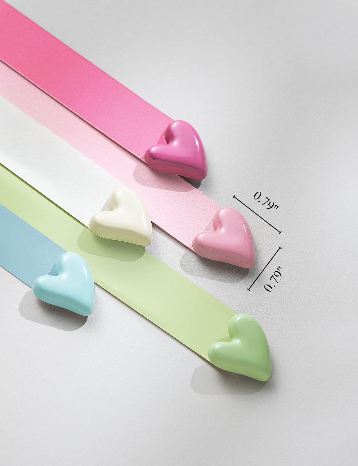 Pack of 20 Colourful Heart Magnets for Fridge & Whiteboard, 3D Strong Decorative Fridge Magnets in Heart Shape for Kitchen, Office, Classroom, Locker, Cute Magnets for Blackboard, Cupboard, for – Bild 2