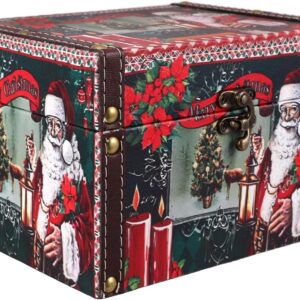 Luxshiny Vintage Wooden Storage Box for Christmas Jewellery Chest Sweets and Gift Box Rustic Design Stylish for Festivals Decorative and Functional