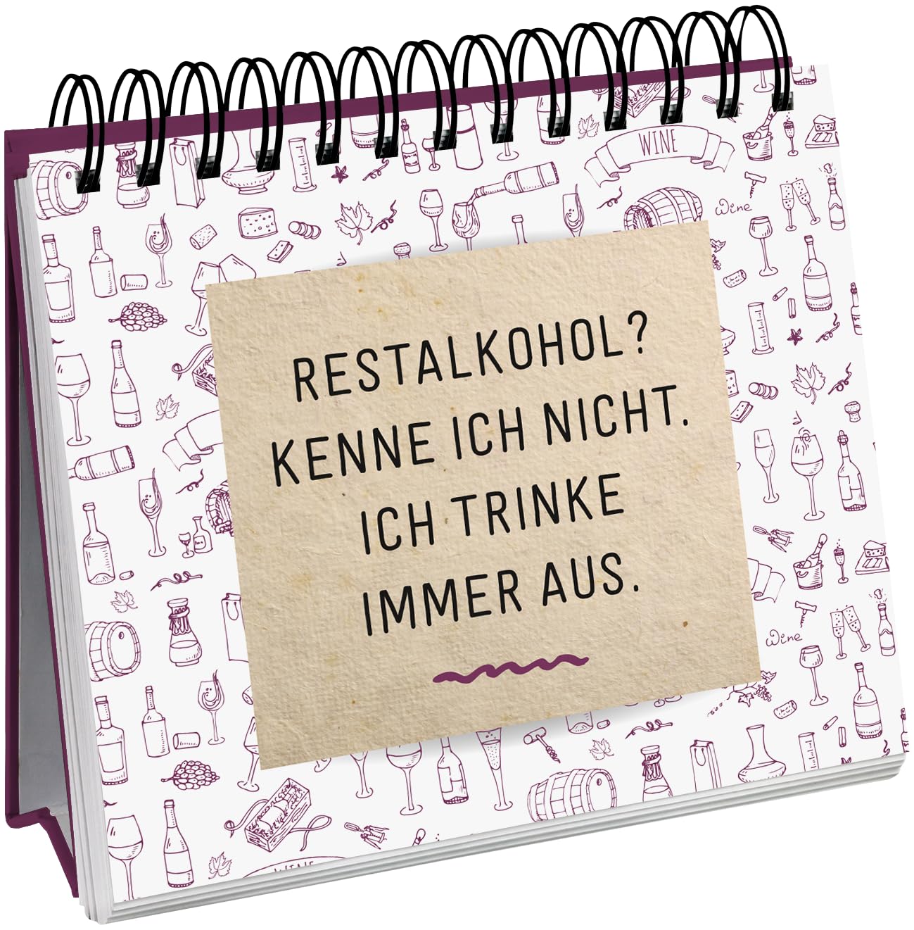 Man muss auch mal Wein sagen können.: Witziges Geschenk mit lustigen Sprüchen für Weinliebhaber | Aufsteller mit lustigen Sprüchen (Geschenke für Kolleg*innen und rund um das Büro) – Bild 3