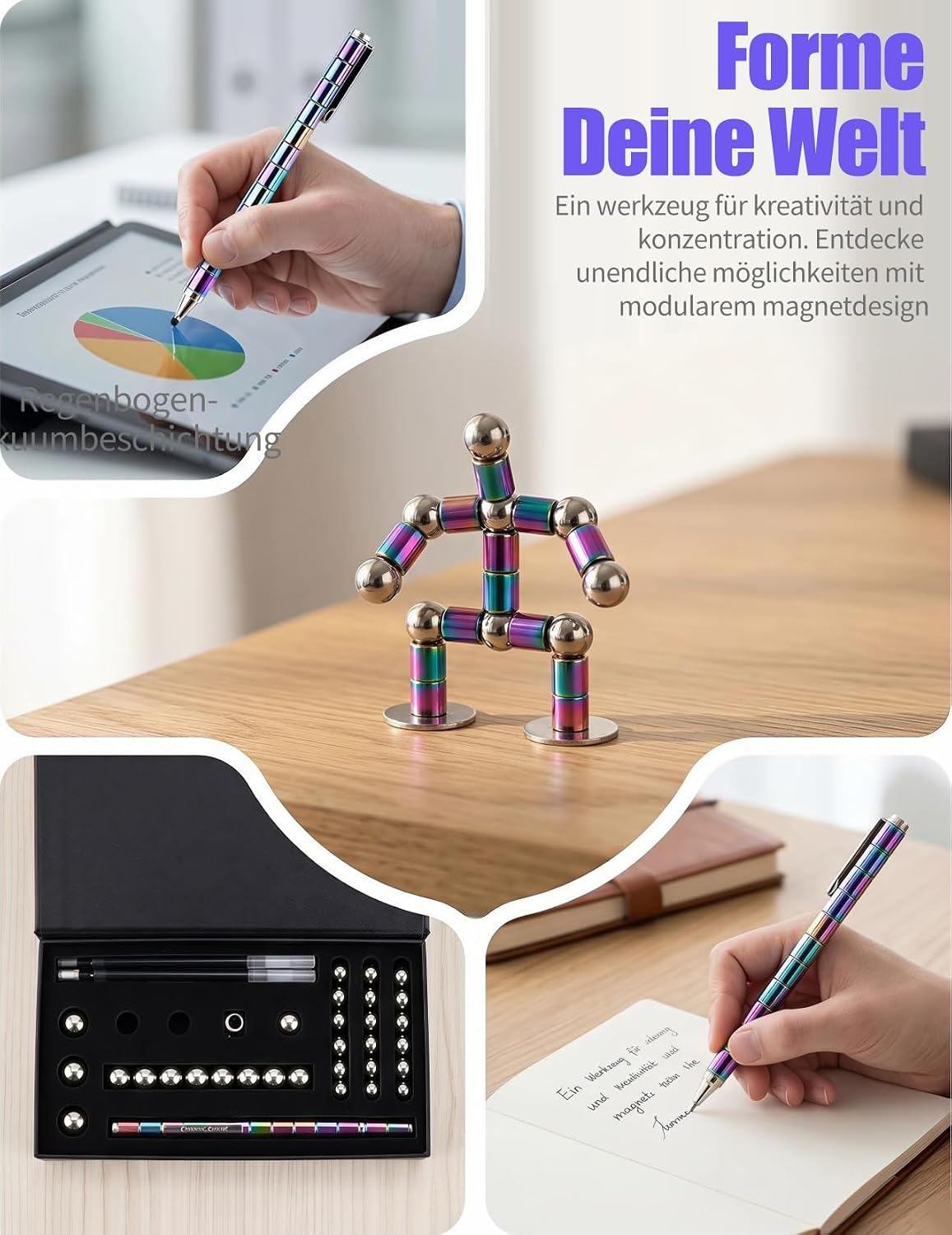 Magnetic Ballpoint Pen, Fidget Pen, Funny Multifunctional Magnetic Pen – Bild 3
