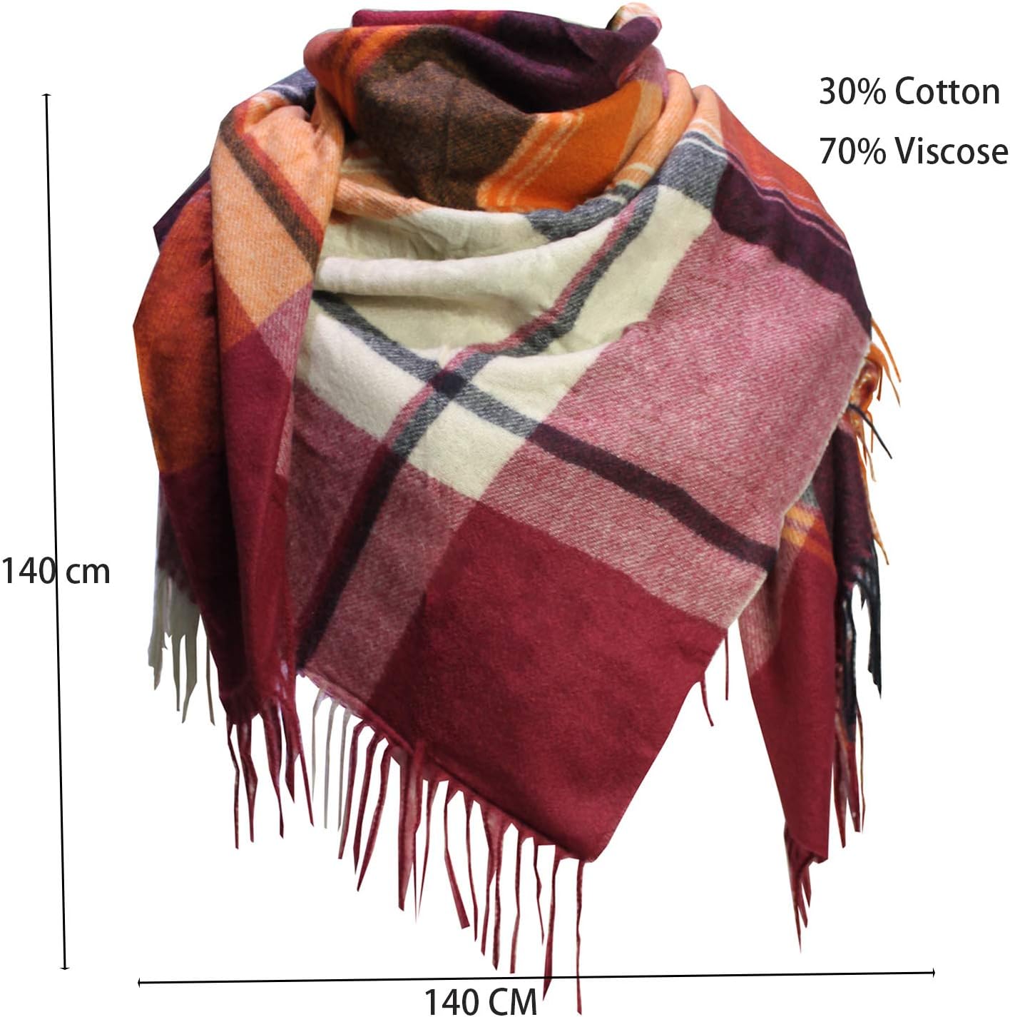 Glamexx24 XXL Cuddly, Warm and Beautiful Women's Poncho Scarf with Various Patterns – Bild 3
