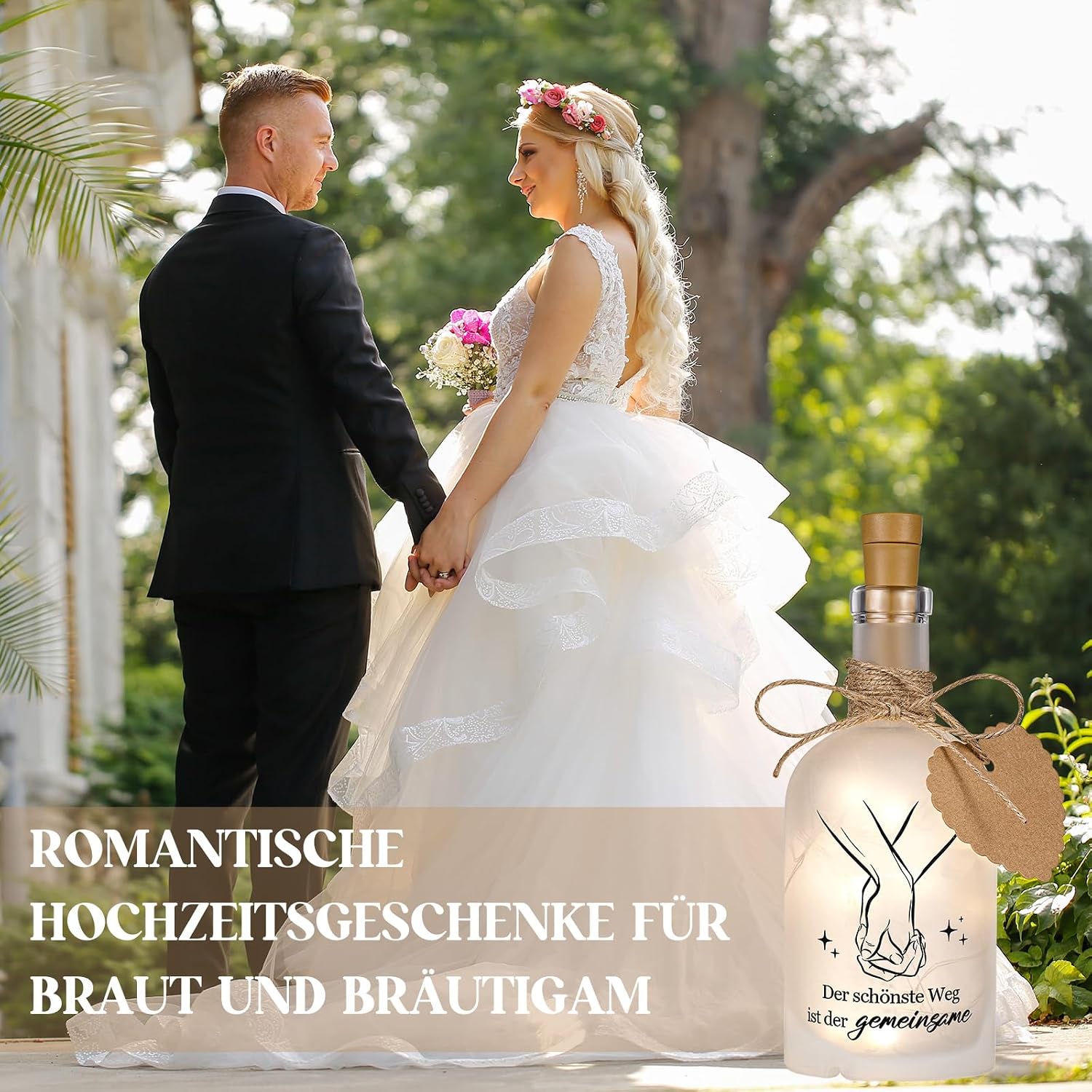 BBTO Wedding Message Bottle Gift Wedding Money Gift Light Bottle – Bild 2