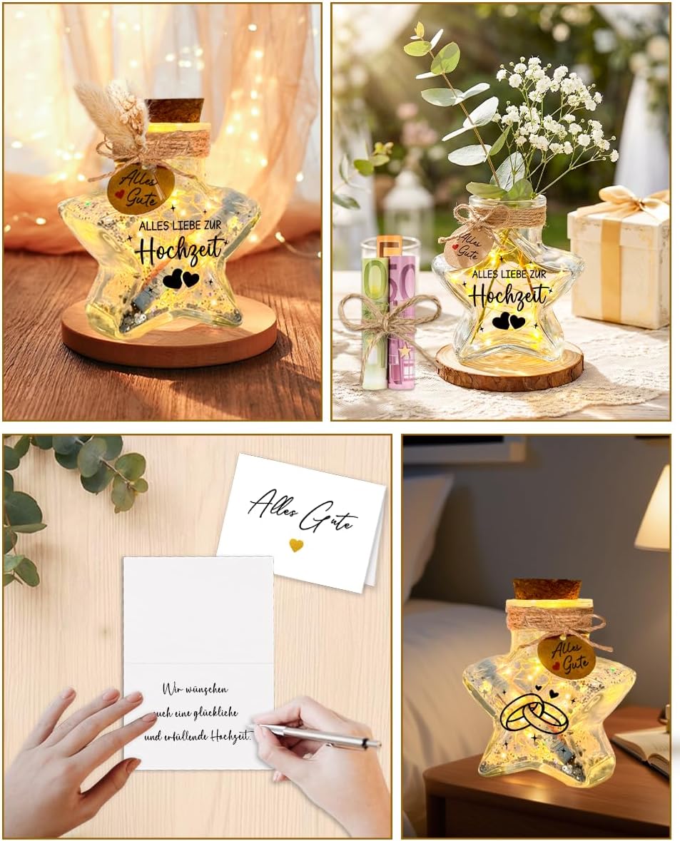 Money Gift Wedding - LED Star Shaped Bottle Light – Bild 8