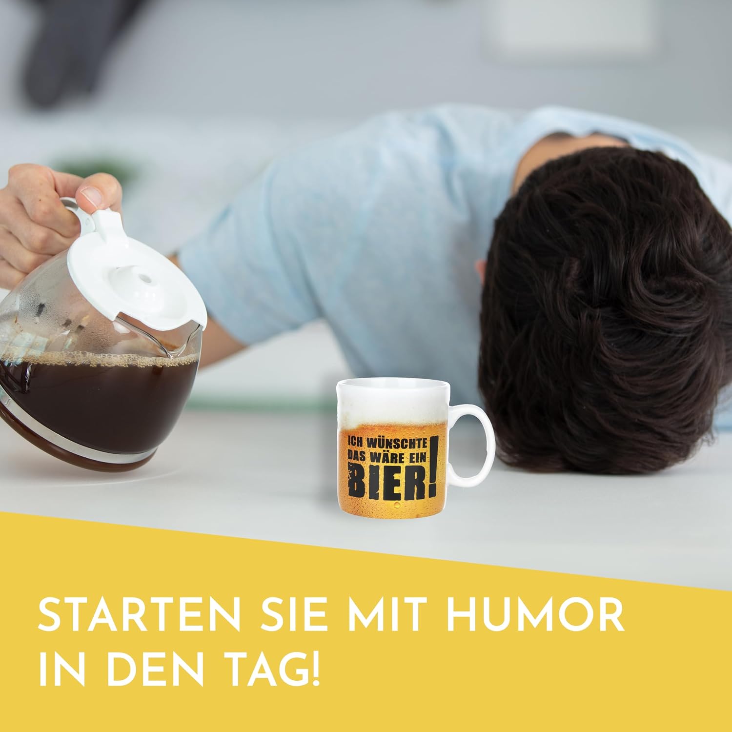 FunX Coffee Mug Beer Mug as a Funny Men's Gift for Boyfriend, Dad and Brother – Ideal for Christmas, Father's Day and Birthday – 330 ml – Bild 5