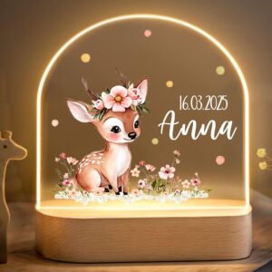 Little Deco Personalised Baby Night Light – Fawn