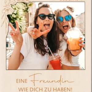 I LOVE MOM Magnetic Wooden Picture Frame for Shared Picture, Happiness is a Girlfriend Like You, Best Gift Valentine's Day Christmas New Year Gift (Girlfriend)