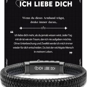 CheersLife I Love You Gifts for Men An My Son Brother Man Bracelet Birthday Valentine’s Day Anniversary Graduation Father’s Day Gift for Him Boyfriend Husband Son Brother Grandson Nephew Dad Grandpa