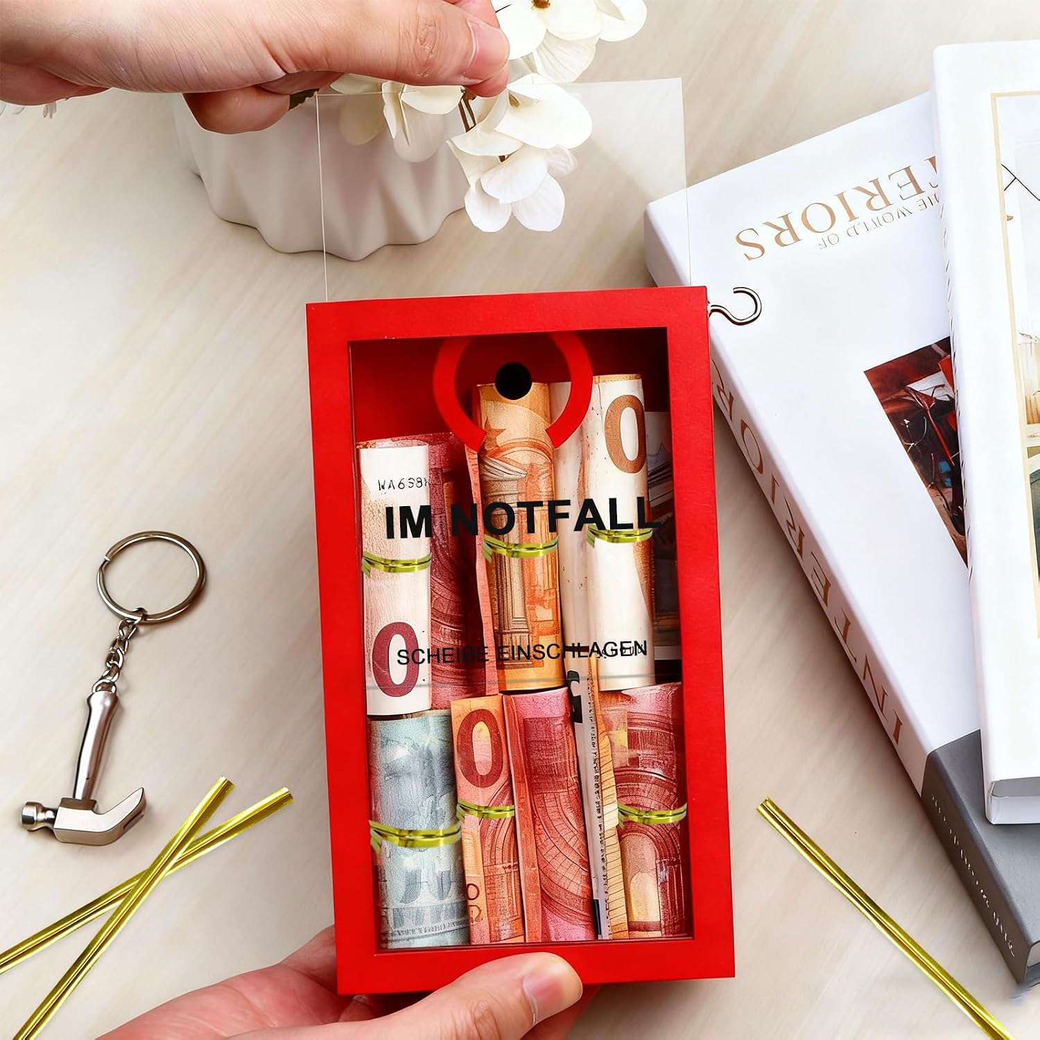 18th Birthday Gift Original 18 Money Gifts Funny Emergency Box with Hammer Personalised Gift Box Creative Decorative Wooden Box DIY Gifts for Money, Sweets, Chocolate (18) – Bild 3