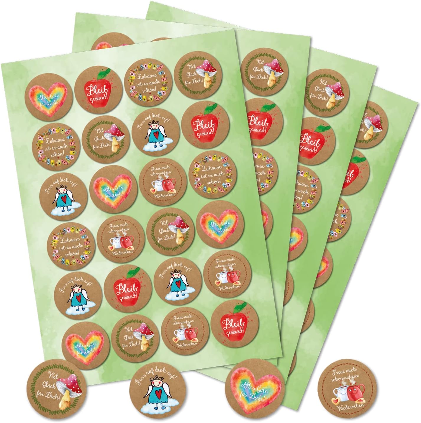 96 Heart Stickers - Mother's Day Gift | Sticker Heart Wedding Crafts