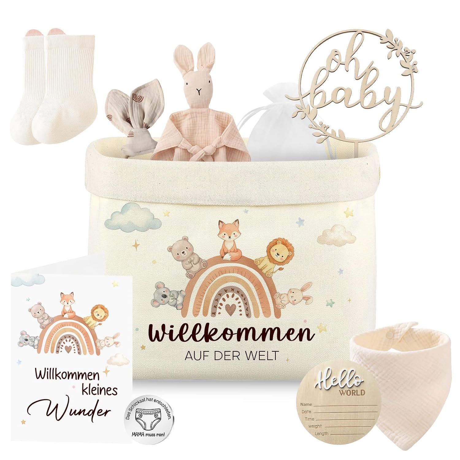 Baby Gift, Pack of 10 Nappy Bags for Boys and Girls