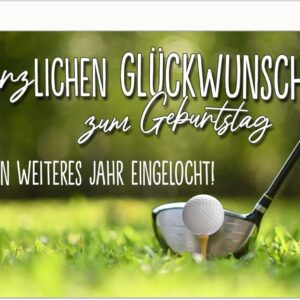 Edition Seidel Premium Birthday Card with Envelope. Greeting Card with Saying Birthday Billet Happy Birthday Greeting Card Man Woman Golf (G3429 SW023)