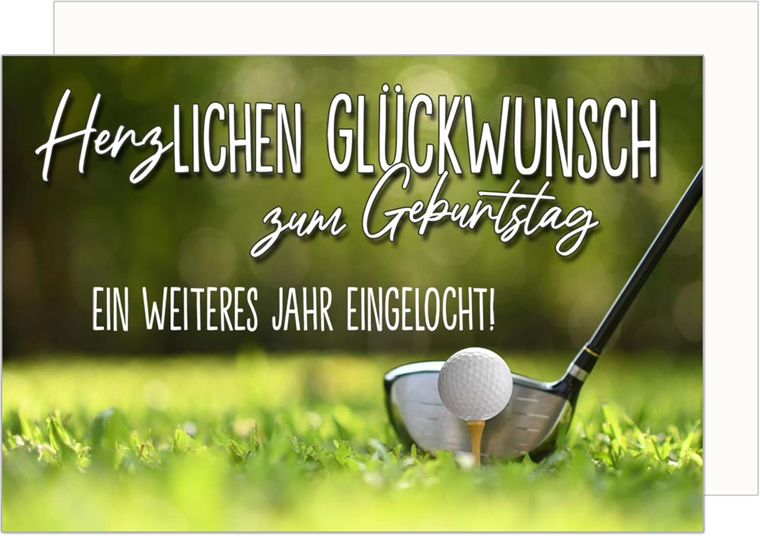 Edition Seidel Premium Birthday Card with Envelope. Greeting Card with Saying Birthday Billet Happy Birthday Greeting Card Man Woman Golf (G3429 SW023)