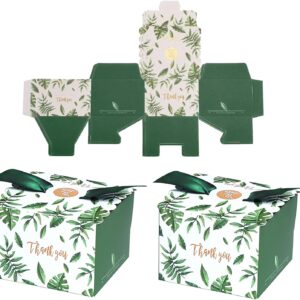 Small Gift Box, Pack of 50 Wedding Favours, Paper Candy Boxes, Candy Box for Party, Wedding, Christmas, Halloween, Birthdays (Green)