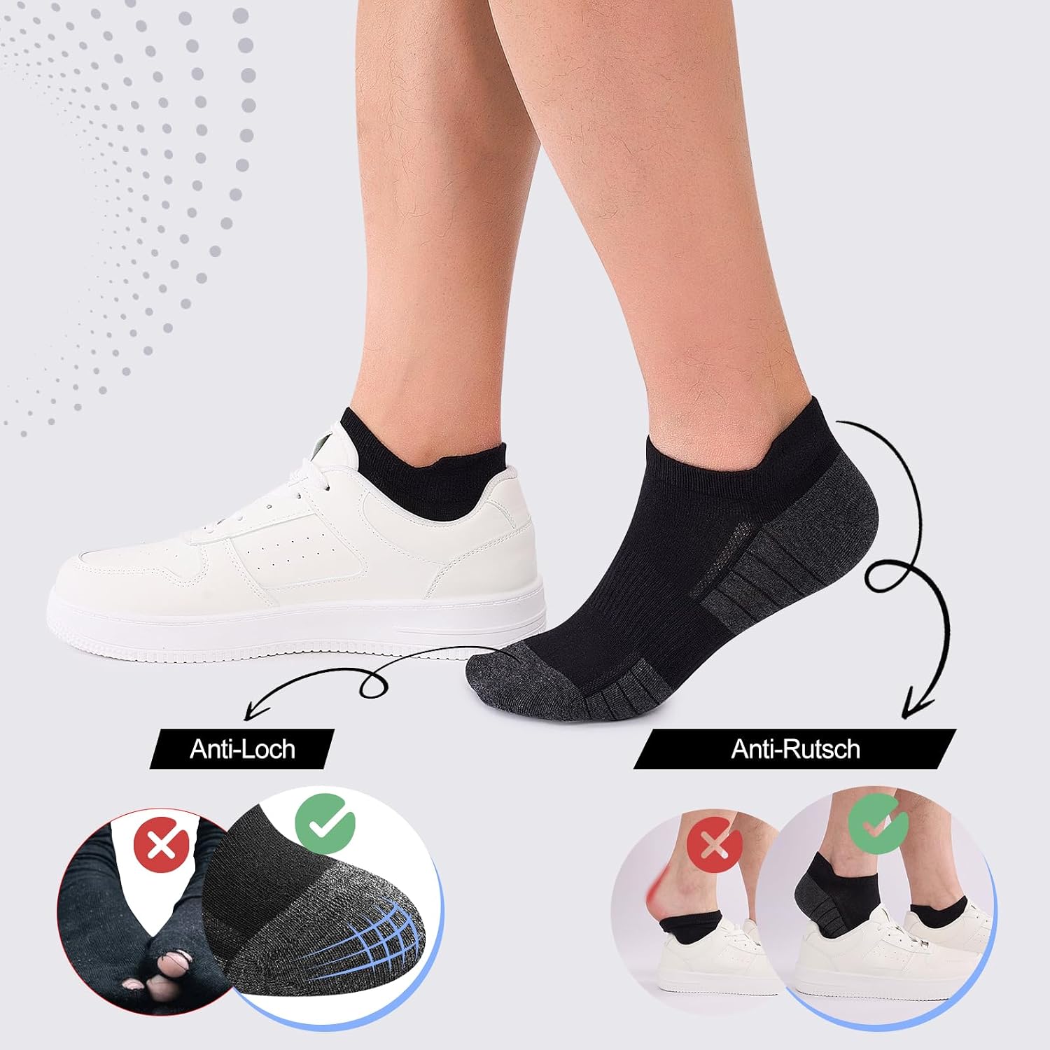 Sneaker Socks Men Women 10/20 Pairs - Breathable Sports Socks – Bild 5