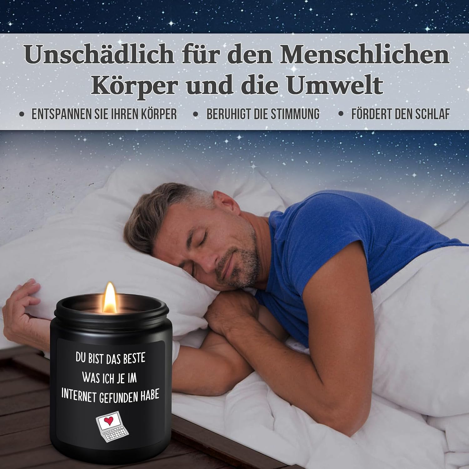 Valentine's Day Anniversary Gift for Him - Sandalwood Scented Candle Love Gifts Men Women Boyfriend Girlfriend Christmas Birthday Love Gift Valentine's Day Gift for Him – Bild 4