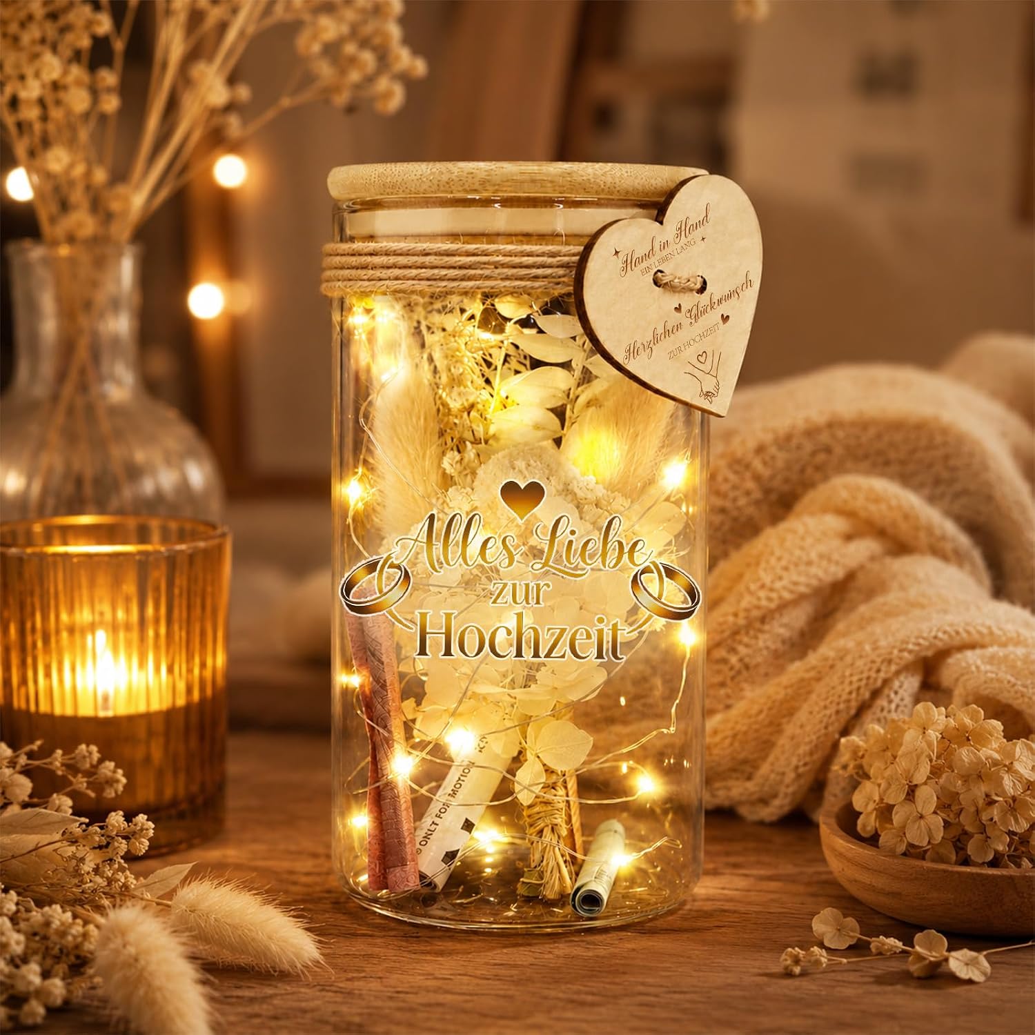 TUZELIYA Money Gift Wedding LED Bottle Light for Bride and Groom – Bild 6