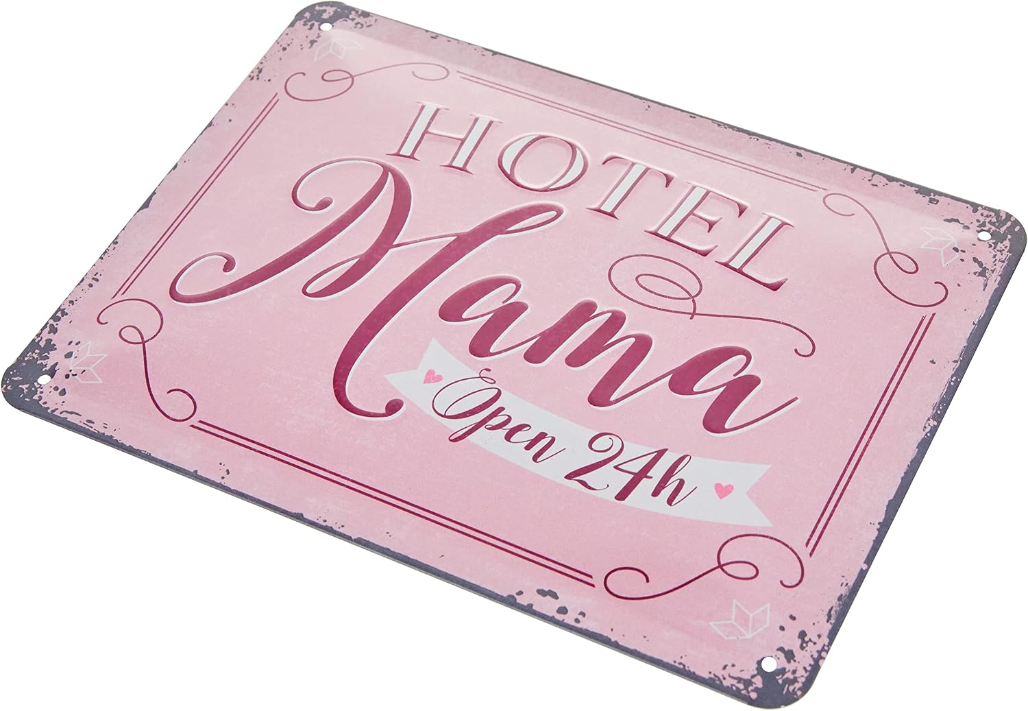 Nostalgic-Art 26197 Retro Tin Sign Word Up – Hotel Mama – Gift Idea for Best Mother, Metal Vintage Design with Saying, 15 x 20 cm – Bild 5