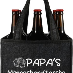 Senken Men’s Handbag Beer, Beer Gifts for Men, Men’s Gifts for Birthday, Funny Gifts for Men, Green, PAPA