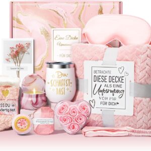 Gifts for Women, Pink, 11-Piece Spa Selfcare Idea for Women