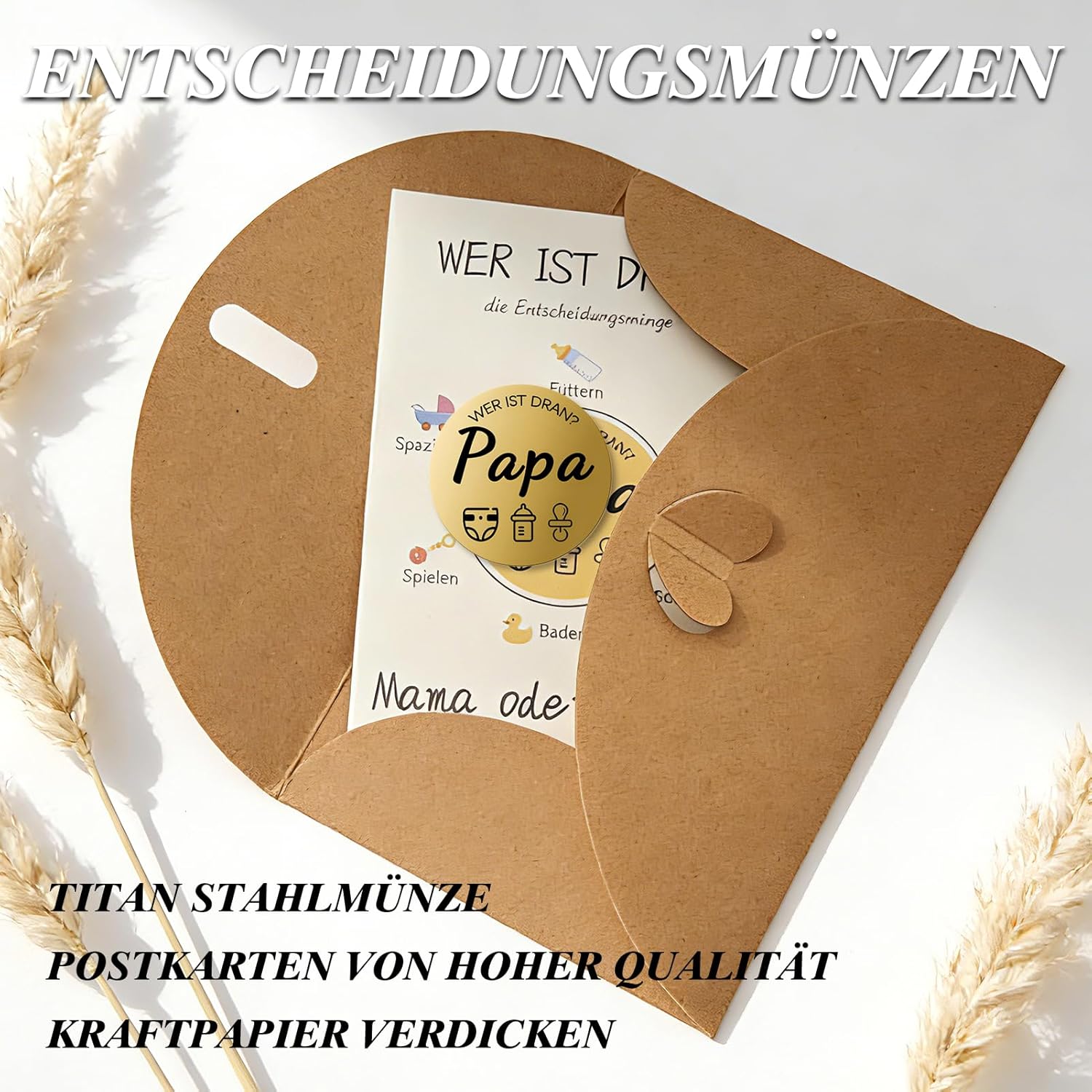 Decision Coin Dad Mum, Gifts for Birth, New Dad Mum Gifts – Bild 3
