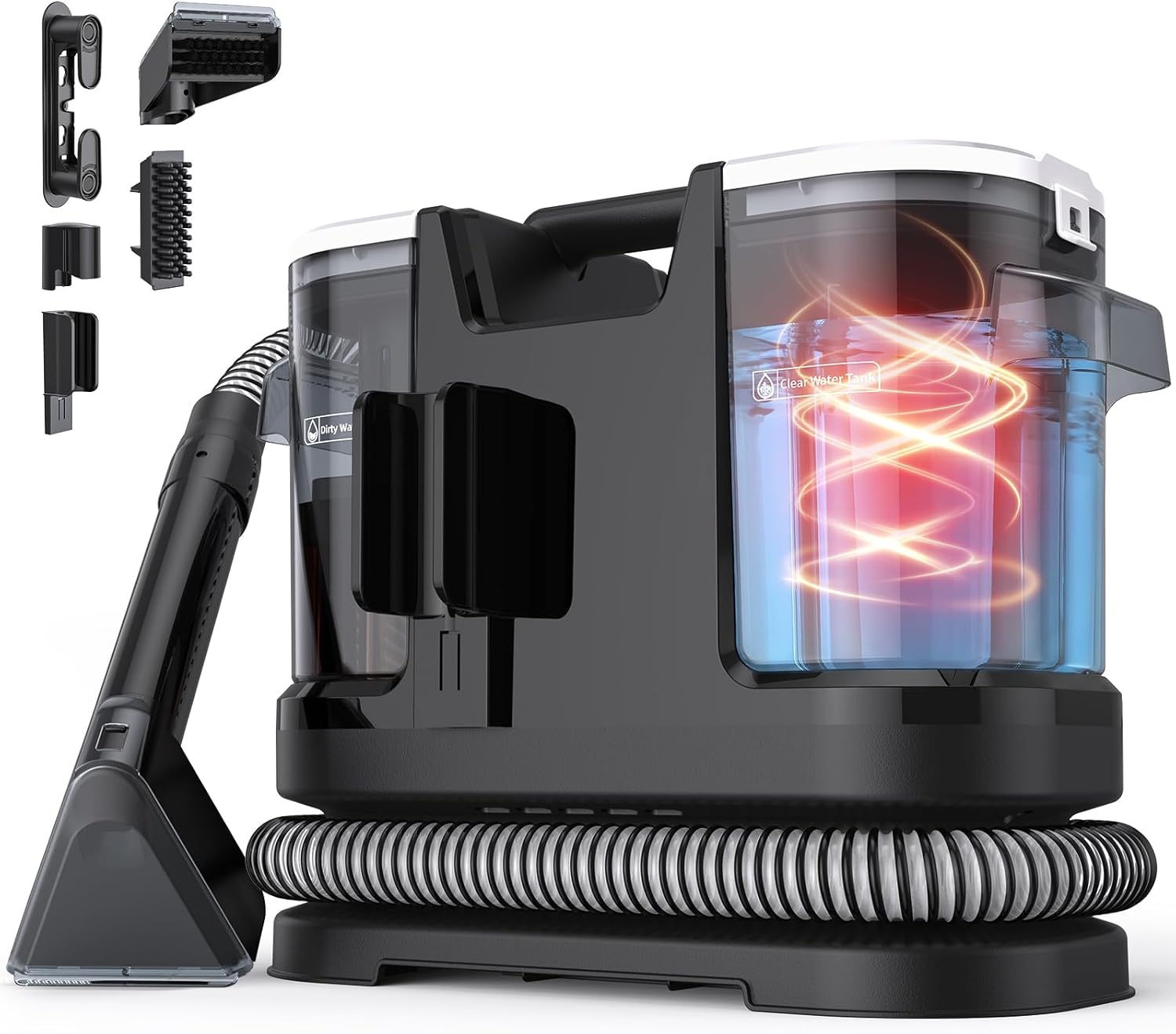 Lubluelu Upholstery cleaner device, 1400 W, 20 kPa, heats water in 10