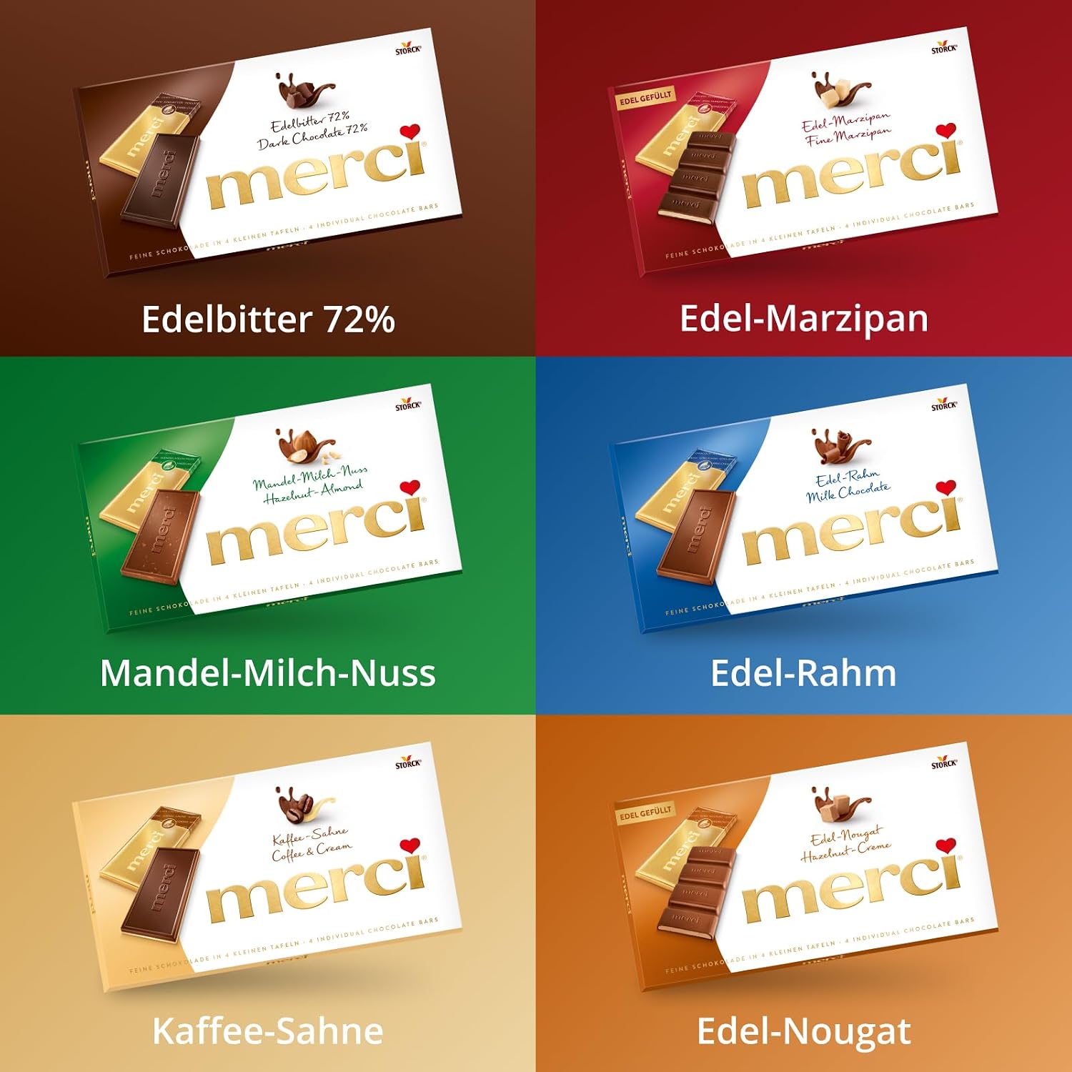 merci Chocolate Bar Precious Cream 1 x 100 g (4 Plates) – Bild 6
