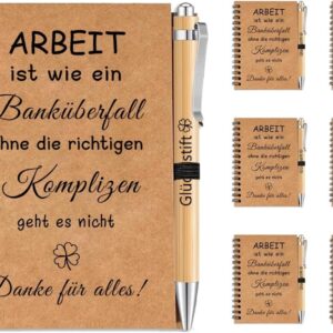 Notebook Set 6 Pieces Work Is Like a Bank Robbery – Thank You