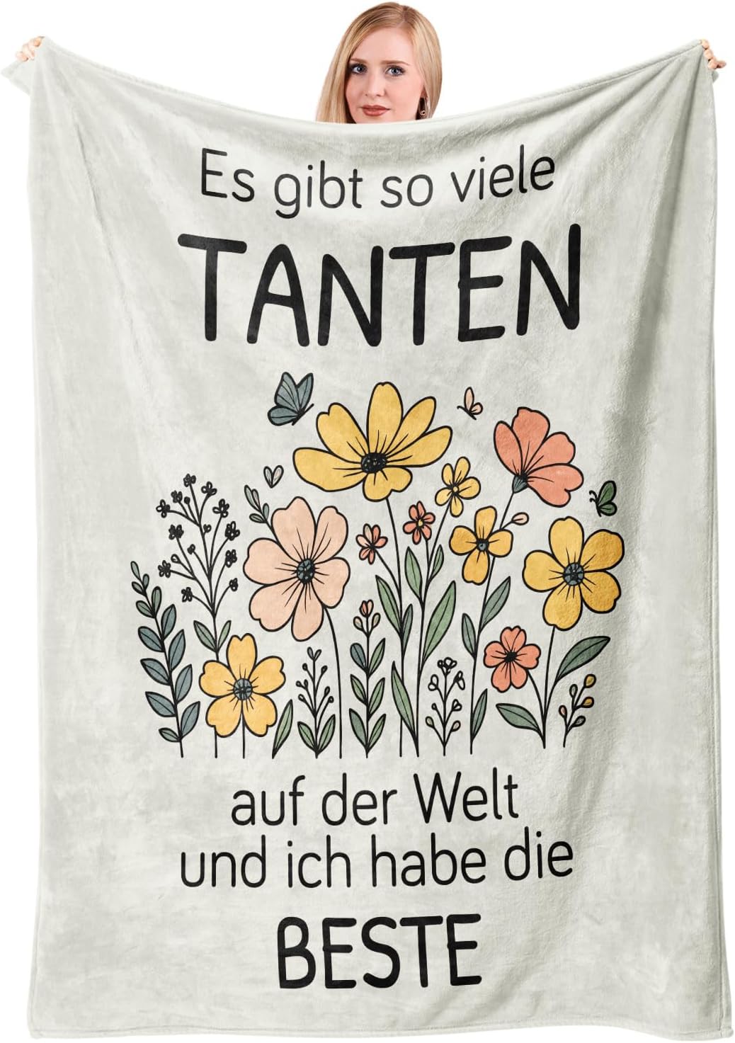 PRSTENLY Best Aunt Gift Birthday Gifts for Aunt Flannel Blanket