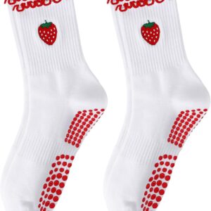 Pilates Yoga Socks for Women, Fruit Motifs Socks Non-Slip