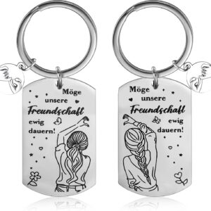 Pack of 2 Best Friend Key Chains Friendship Gift for Women Leaving Gift Colleagues Best Friend Birthday Friendship Friendship Gifts for Women Girls Best Friends