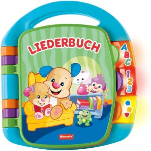 Fisher-Price Learning Fun, Songbook, Baby Music Book, Music Toy for Babies, Electronic Children’s Book, from 6 Months, German Version, CDH40