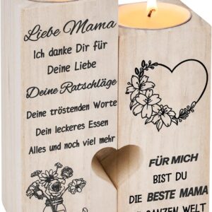Mother's Day Gift, Wooden Candle Holder, Mother's Day Gifts for Mum, Grandma