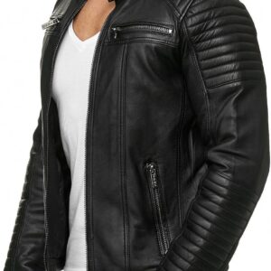 Redbridge Biker Jacket for Men Faux Leather Jacket Transition Jacket Zip
